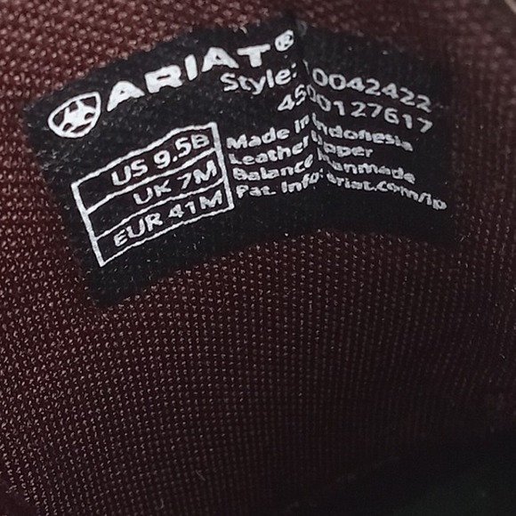 Ariat Women's Leather Embroidered Ranch Western Equestrian Cowboy Boots Sz 9.5B - Picture 8 of 9